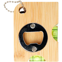 Load image into Gallery viewer, Levo bamboo bottle opener with level  — Natural (back)