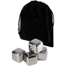 Load image into Gallery viewer, Froz stainless steel ice cubes set — Black / Silver