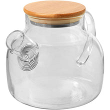 Load image into Gallery viewer, Zen tea pot with strainer and bamboo lid — Transparent