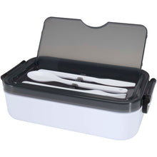 Load image into Gallery viewer, Snappy 1000 ml lunch box and cutlery set — White (detail)