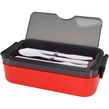 Load image into Gallery viewer, Snappy 1000 ml lunch box and cutlery set — Red (detail)