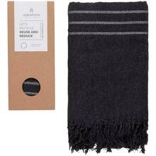 Load image into Gallery viewer, Originalhome recycled cloth - 85 x 175 cm — Black