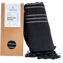 Load image into Gallery viewer, Originalhome recycled cloth - 85 x 175 cm — Black (detail)