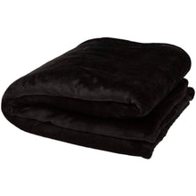 Load image into Gallery viewer, Ashen GRS recycled sherpa blanket — Black