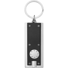 Load image into Gallery viewer, Castor LED keychain light — Black / Silver (front)