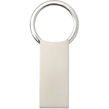 Load image into Gallery viewer, Omar rectangular keychain — Silver (back)