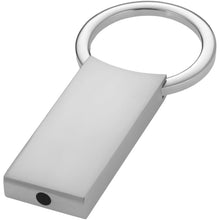 Load image into Gallery viewer, Omar rectangular keychain — Silver (detail)