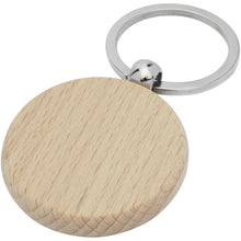 Load image into Gallery viewer, Giovanni beech wood round keychain — Natural