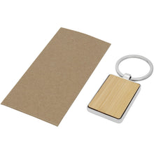 Load image into Gallery viewer, Neta bamboo rectangular keychain — Natural (detail)