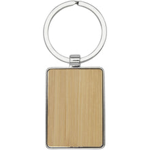 Load image into Gallery viewer, Neta bamboo rectangular keychain — Natural (front)