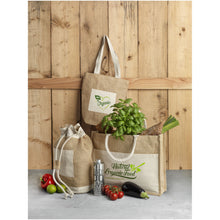 Load image into Gallery viewer, Mumbay cotton pocket jute tote bag 18L — lifestyle