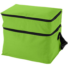Load image into Gallery viewer, Oslo 2-zippered compartments cooler bag 13L — Lime (detail)
