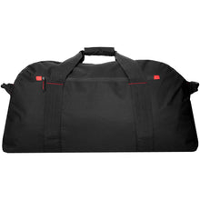 Load image into Gallery viewer, Vancouver extra large travel duffel bag 75L — Black / Red (front)