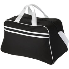 Load image into Gallery viewer, San Jose 2-stripe sports duffel bag 30L — Black / White