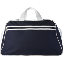 Load image into Gallery viewer, San Jose 2-stripe sports duffel bag 30L — Navy / White (front)
