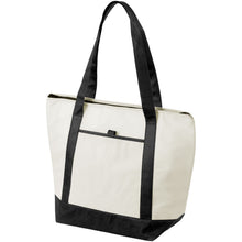 Load image into Gallery viewer, Lighthouse non-woven cooler tote 21L — Natural / Black (detail)
