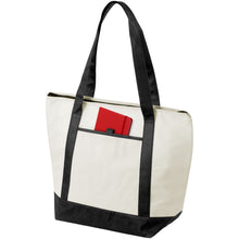 Load image into Gallery viewer, Lighthouse non-woven cooler tote 21L — Natural / Black (detail 2)