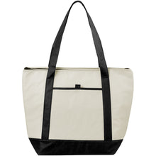 Load image into Gallery viewer, Lighthouse non-woven cooler tote 21L — Natural / Black (front)