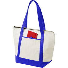 Load image into Gallery viewer, Lighthouse non-woven cooler tote 21L — Natural / Royal blue (detail 2)