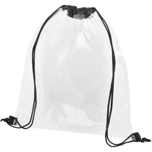 Load image into Gallery viewer, Lancaster transparent drawstring bag 5L — Black / Transparent clear