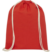 Load image into Gallery viewer, Oregon 100 g/m² cotton drawstring bag 5L — Red (front)