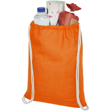 Load image into Gallery viewer, Oregon 100 g/m² cotton drawstring bag 5L — Orange (detail)