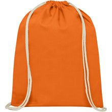 Load image into Gallery viewer, Oregon 100 g/m² cotton drawstring bag 5L — Orange (front)