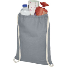 Load image into Gallery viewer, Oregon 100 g/m² cotton drawstring bag 5L — Grey (detail)