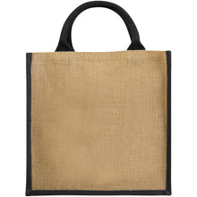 Load image into Gallery viewer, Chennai jute tote bag 16L — Natural / Black (front)