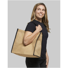 Load image into Gallery viewer, Harry coloured edge jute tote bag 25L — lifestyle