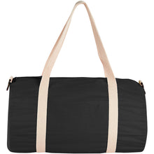 Load image into Gallery viewer, Cochichuate cotton barrel duffel bag 25L — Black (front)