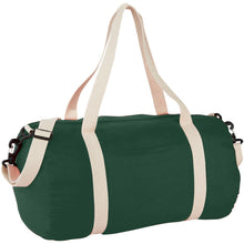 Load image into Gallery viewer, Cochichuate cotton barrel duffel bag 25L — Forest green