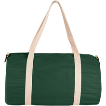Load image into Gallery viewer, Cochichuate cotton barrel duffel bag 25L — Forest green (front)