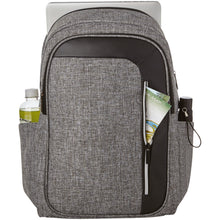 Load image into Gallery viewer, Vault RFID 15" laptop backpack 16L — Heather grey / Black (detail)