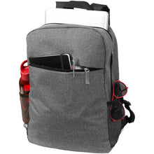 Load image into Gallery viewer, Hoss 15" laptop backpack 18L — Heather medium grey (detail)