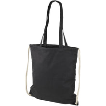 Load image into Gallery viewer, Eliza 240 g/m² cotton drawstring bag 6L — Black