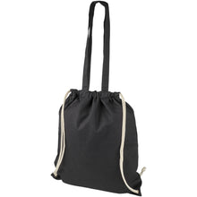 Load image into Gallery viewer, Eliza 240 g/m² cotton drawstring bag 6L — Black (detail)
