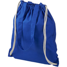 Load image into Gallery viewer, Eliza 240 g/m² cotton drawstring bag 6L — Royal blue (detail 2)