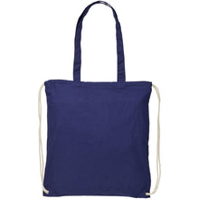 Load image into Gallery viewer, Eliza 240 g/m² cotton drawstring bag 6L — Navy (front)