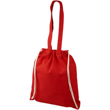 Load image into Gallery viewer, Eliza 240 g/m² cotton drawstring bag 6L — Red (detail)
