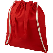 Load image into Gallery viewer, Eliza 240 g/m² cotton drawstring bag 6L — Red (detail 2)