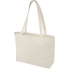 Load image into Gallery viewer, Ningbo 320 g/m² zippered cotton tote bag 15L — Natural