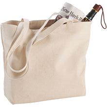Load image into Gallery viewer, Ningbo 320 g/m² zippered cotton tote bag 15L — Natural (detail 2)