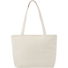 Load image into Gallery viewer, Ningbo 320 g/m² zippered cotton tote bag 15L — Natural (front)