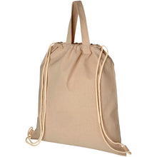 Load image into Gallery viewer, Pheebs 210 g/m² recycled drawstring bag 6L — Natural (detail)