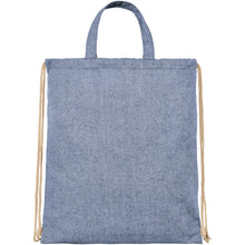 Load image into Gallery viewer, Pheebs 210 g/m² recycled drawstring bag 6L — Heather blue (front)