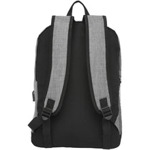 Load image into Gallery viewer, Hoss 15.6" business laptop backpack 16L — Heather medium grey (back)