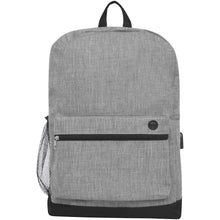Load image into Gallery viewer, Hoss 15.6" business laptop backpack 16L — Heather medium grey (front)