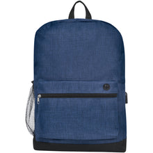 Load image into Gallery viewer, Hoss 15.6" business laptop backpack 16L — Heather navy (front)