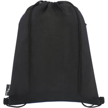 Load image into Gallery viewer, Ross RPET drawstring bag 5L — Heather navy (back)
